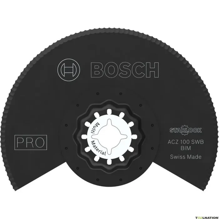 Bosch Bleu Accessoires 2608669123 PRO Starlock ACZ 100 SWB Lame de scie à segment BIM Multi Material dentelée 100