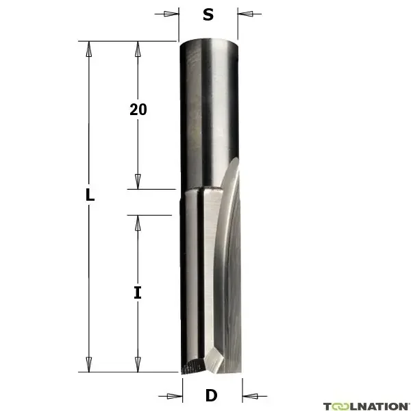 CMT 112.040.11 4 mm Fraise à défoncer, tige 9,5 x 20 mm