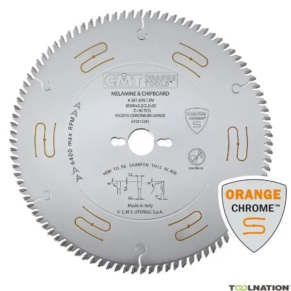 CMT 281.684.14M Lame de scie faible bruit pour Mélamine/Formica/Aggloméré 350 x 30 x 84D