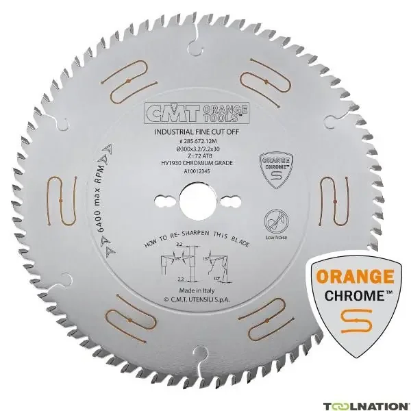 CMT 285.640.10M Scie circulaire à faible bruit – dentée à gauche et droite 250 x 30 x 40D