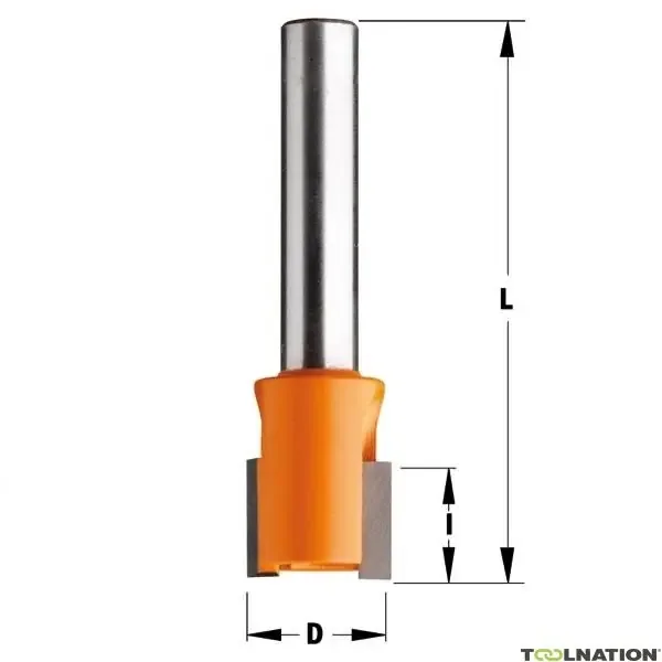 CMT 902.180.11 Fraise à feuillure et à arête avec coupe angulaire ouverte 18×12,7×38 tige 8 mm