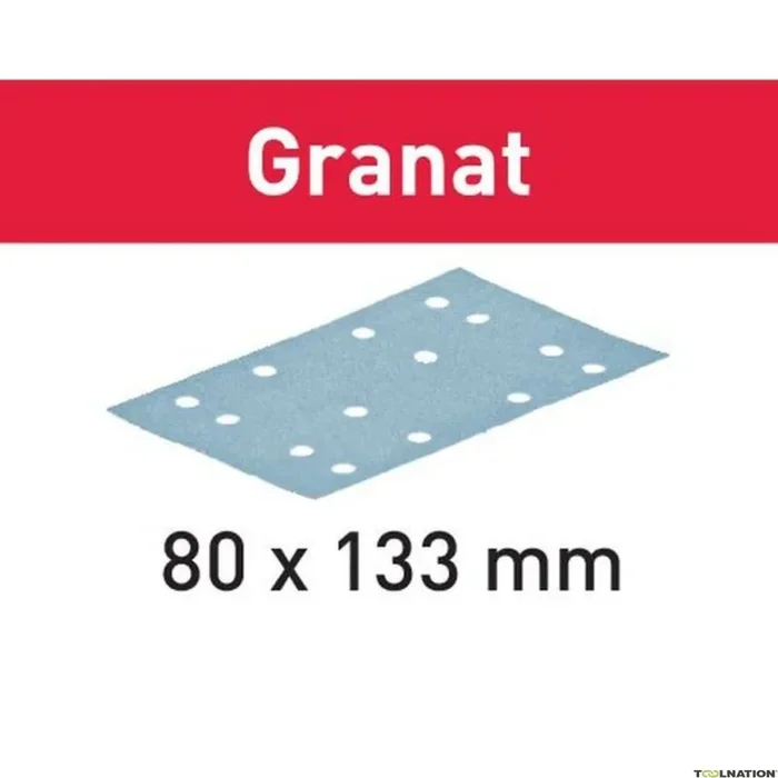 Festool Accessoires 497125 Abrasifs STF 80×133 P320 GR/100 Granat
