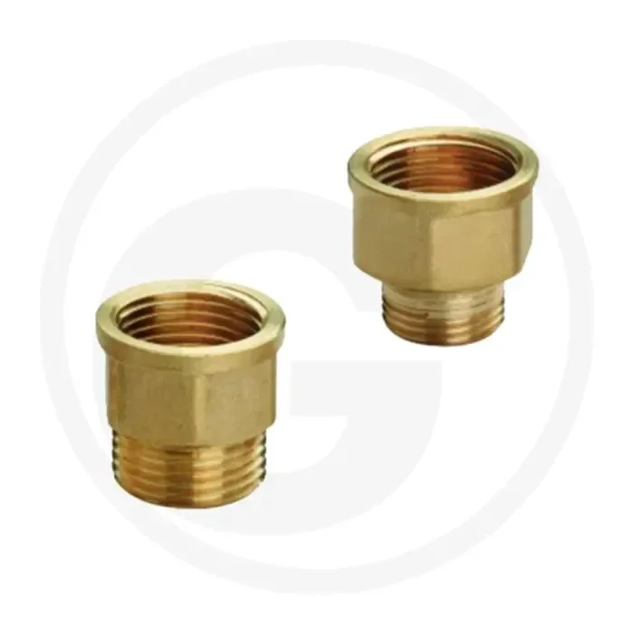 Verloopnippel 1/2″ buitendraad naar 1″ binnendraad – messing bsp